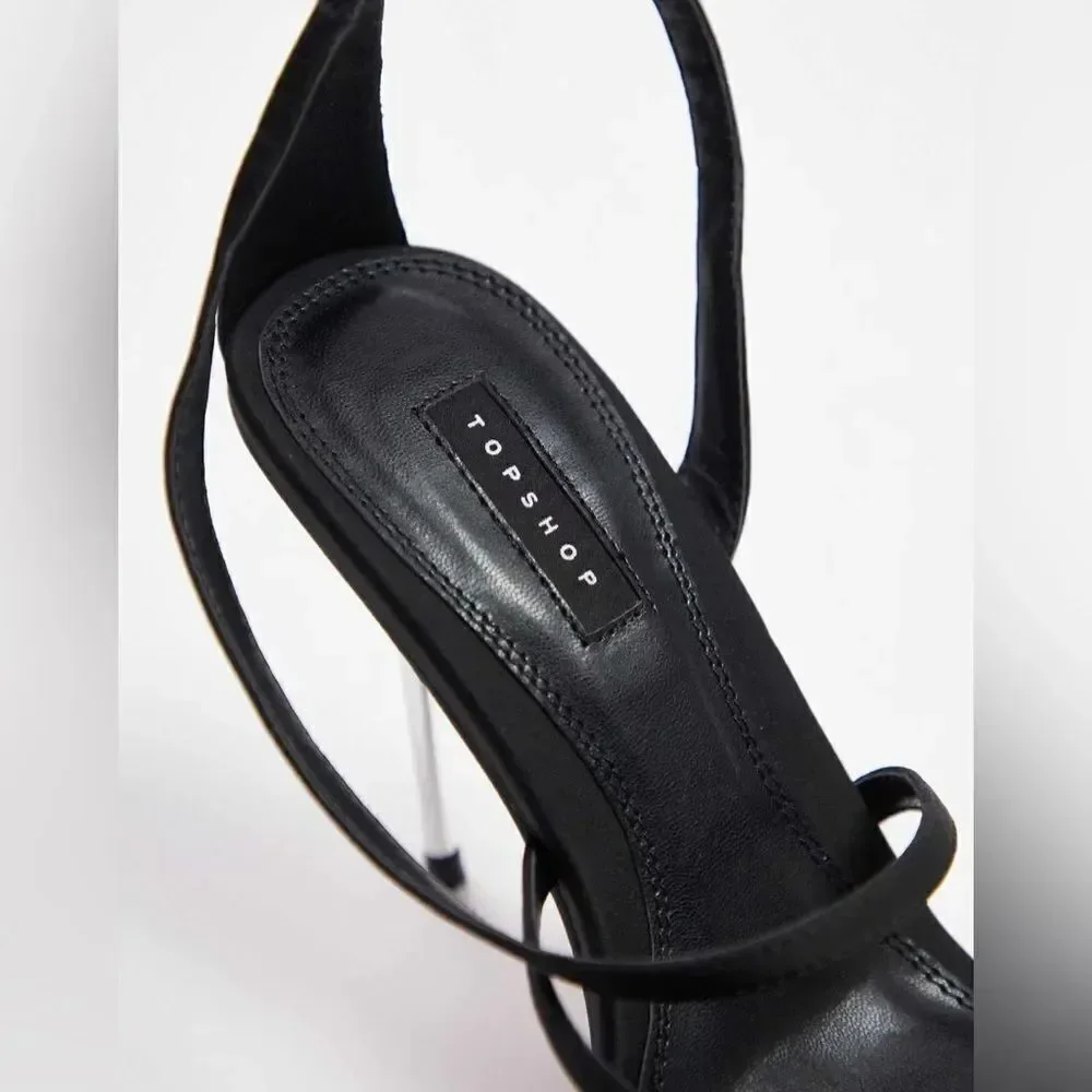 Topshop | Stella strappy ankle tie heeled sanda